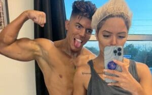 Sammy Guevara & Tay Conti Show Off Their Wedding Tan Lines In Mirror Photo Drop