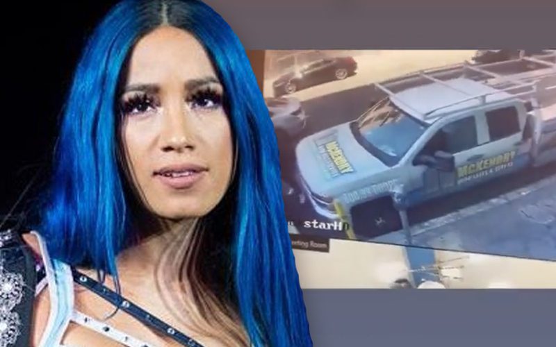 Sasha Banks Releases Security Footage Of Her Car Getting Broken Into