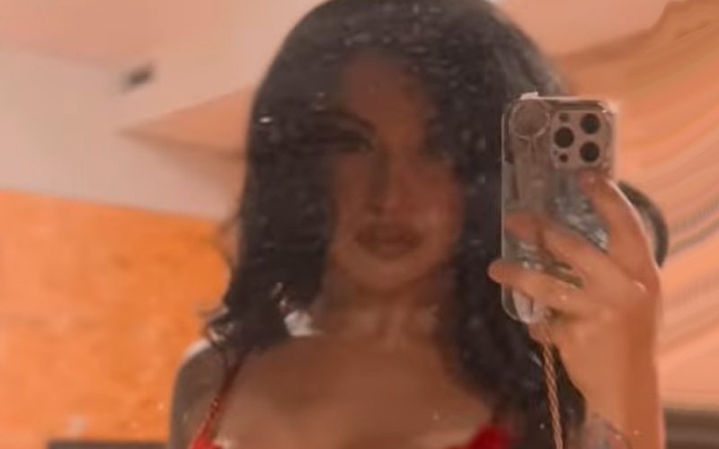 Shaul Guerrero Is Bad & Dangerous In Jaw-Dropping Red Lingerie Selfie Video