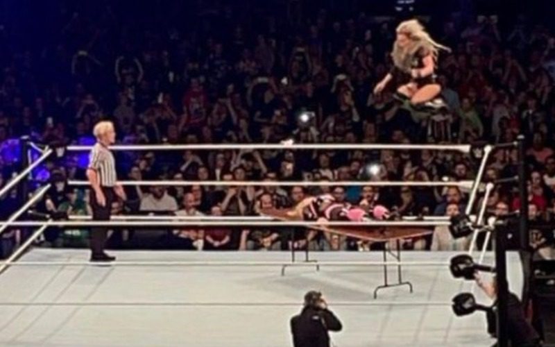 Liv Morgan & Natalya Are Okay After Rough Table Spot During WWE Live Event