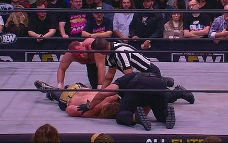 AEW World Title Match Stopped After Hangman Page Suffers Sudden Injury