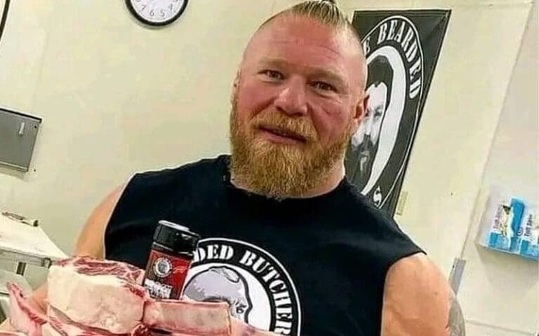 Brock Lesnar Goes Viral With Giant Meat Plate Photo