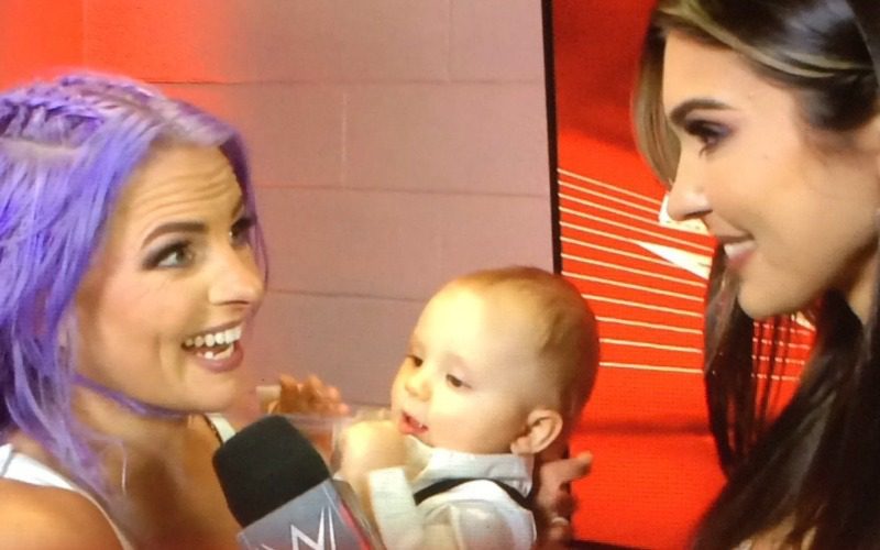 Candice LeRae Brings Son Quill To WWE Raw