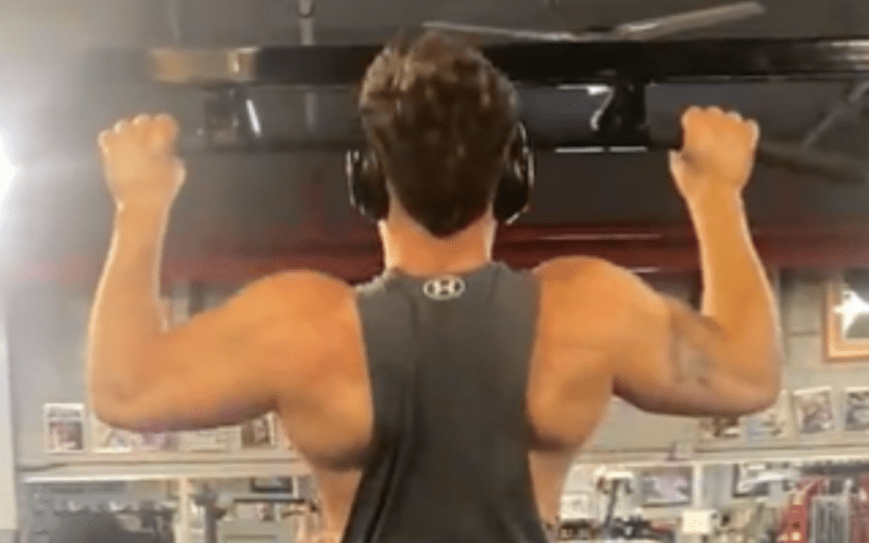 MJF Flexes Weighted Pull Ups In New Video