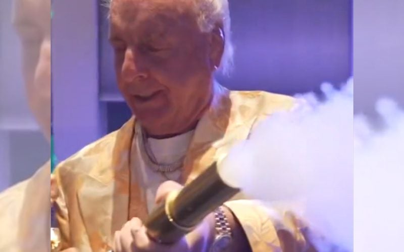 Ric Flair Fills The Room With Massive Smoking Device In Epic Video