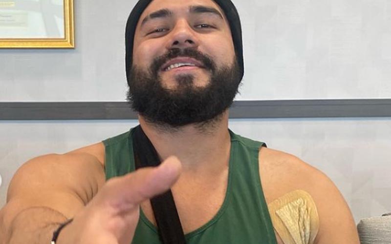 Andrade El Idolo Shows Off His Healing Wound After Surgery