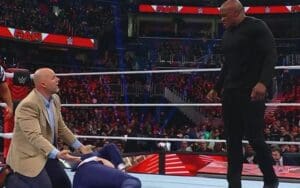 Bobby Lashley Spears WWE Producer Petey Williams During RAW