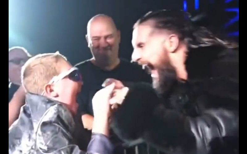 Seth Rollins Reacts To Young Fan Look-Alike At WWE Live Event