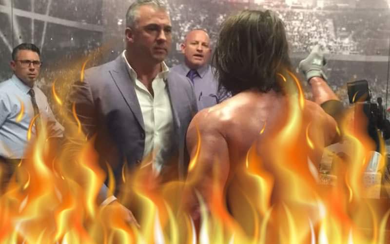 WWE Superstar Botch Literally Set Fire To Gorilla Position