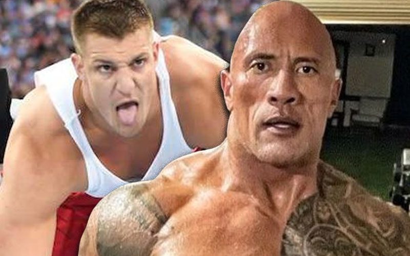 Rob Gronkowski Wants A Piece Of The Rock In WWE