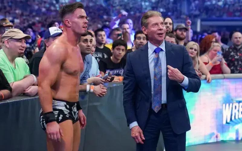 Austin Theory Found Out About Vince McMahon Wrestling At WrestleMania 38 As The Show Started