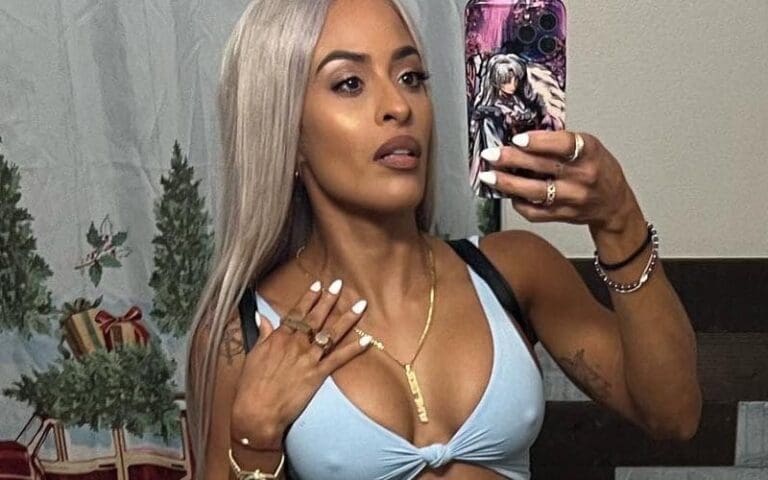 Zelina Vega Flaunts Her Well Toned Abs In Mirror Selfie