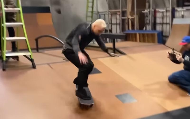 Darby Allin Beefs It While Attempting Dangerous Ladder Skateboard Trick