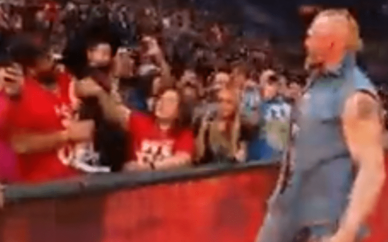 Brock Lesnar Pranks Young Fan At Ringside During WWE RAW
