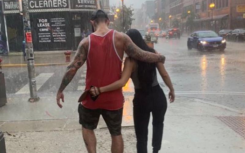 CM Punk & AJ Lee Take A Walk In The Rain For Valentine’s Day