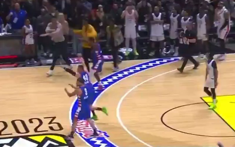The Miz Makes Half-Court Shot During Celebrity Basketball Game