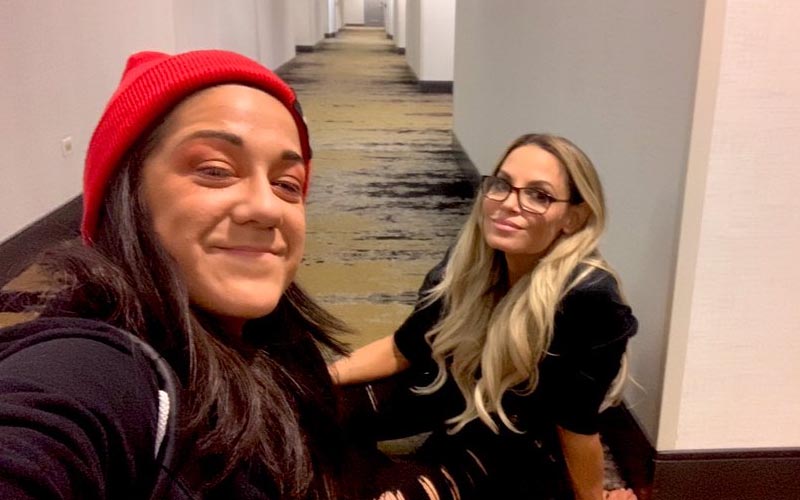 Trish Stratus Talked To Bayley & Sasha Banks During Their Infamous WrestleMania Hotel Hallway Protest