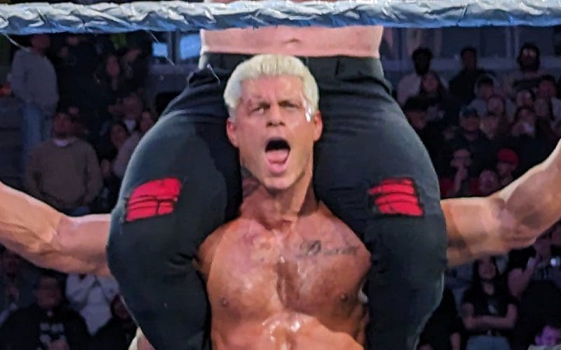 Cody Rhodes Celebrates With Braun Strowman On His Shoulders During WWE Live Event