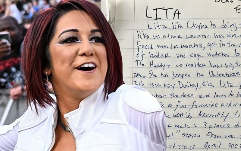 Bayley Reveals Essay She Wrote About Lita Over 20 Years Ago In School