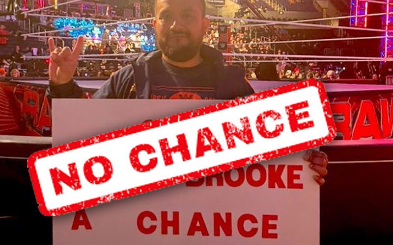 WWE Confiscated Fan Sign Supporting Dana Brooke During RAW