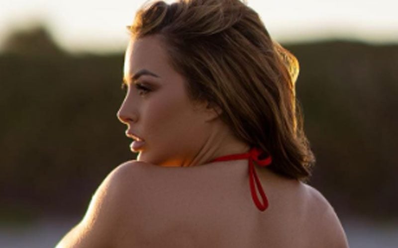Mandy Rose Is Enjoying The ‘Golden Hour’ In Mind-Blowing Red Bikini Beach Photo