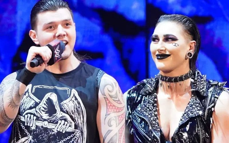 Dominik Mysterio & Rhea Ripley React To Max Caster Namedrop At AEW Double Or Nothing