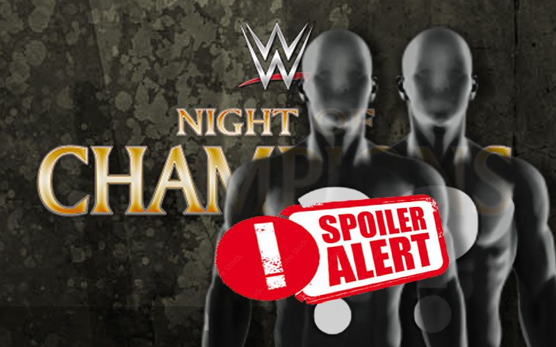 Big Spoiler On WWE Night Of Champions Main Event Match