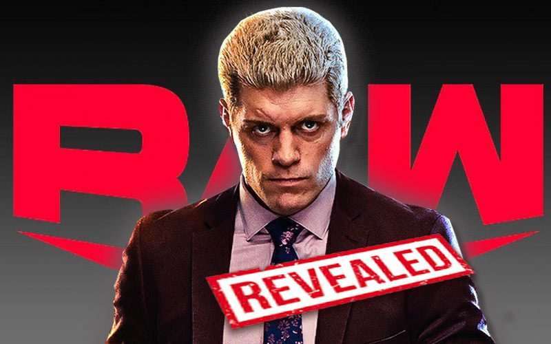 Spoiler On WWE’s Plan For Cody Rhodes On RAW