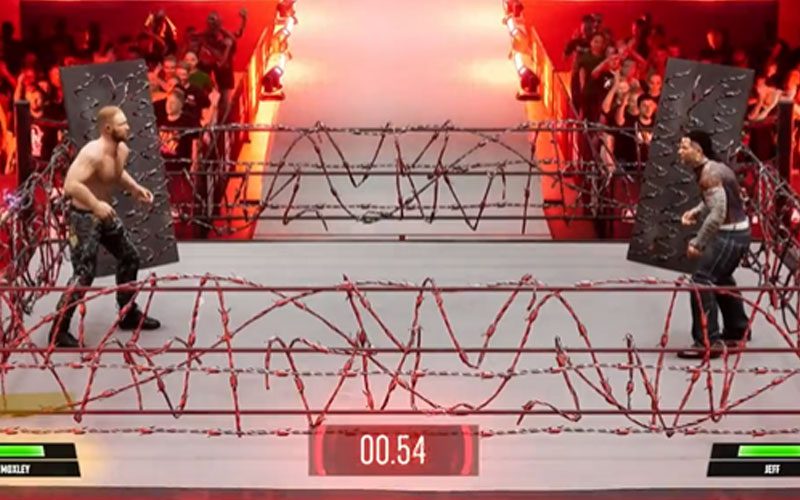 First Look At Exploding Barbed Wire Death Match In AEW Fight Forever