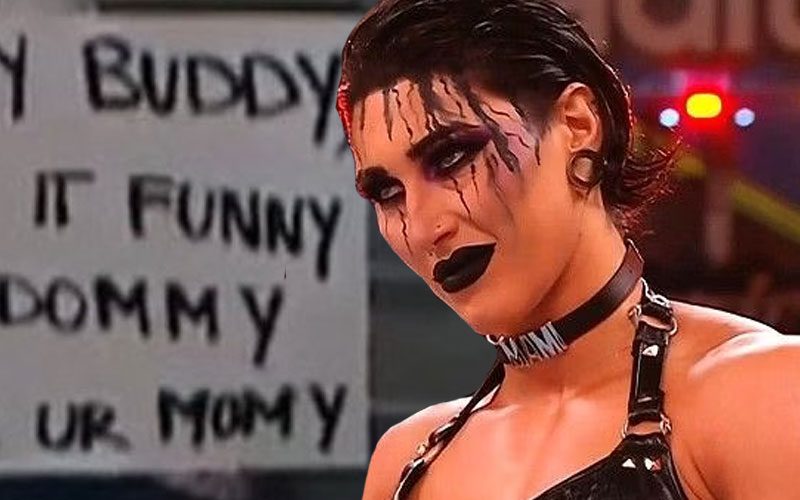 Rhea Ripley Has Classic Reaction To Fan Sign About Her During AEW Collision