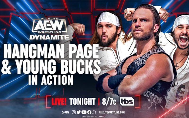Hangman Page and The Young Bucks Match Added to Tonight’s AEW Dynamite