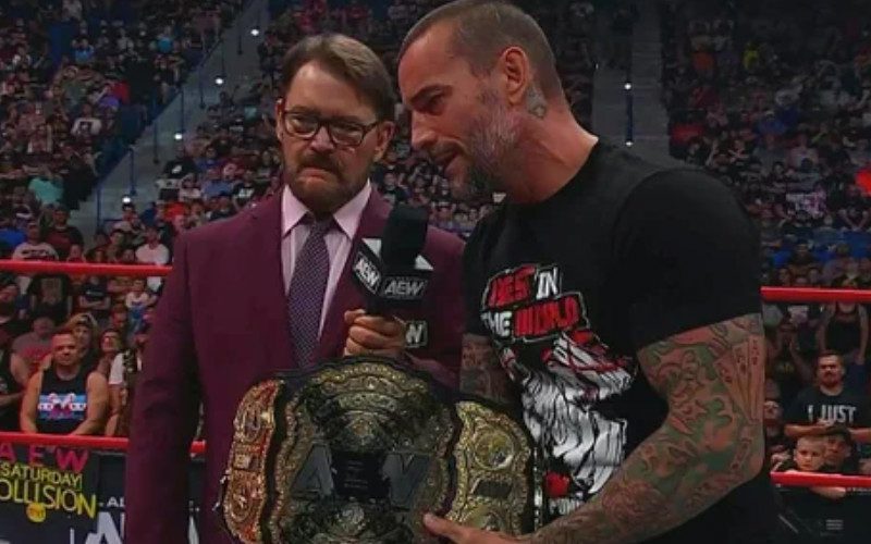 CM Punk Spray Paints AEW World Title & Declares Himself Champion On Collision