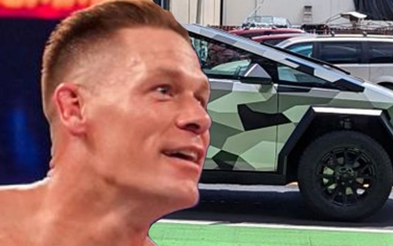 John Cena Has Hilarious Reaction To Viral Camo Tesla Truck
