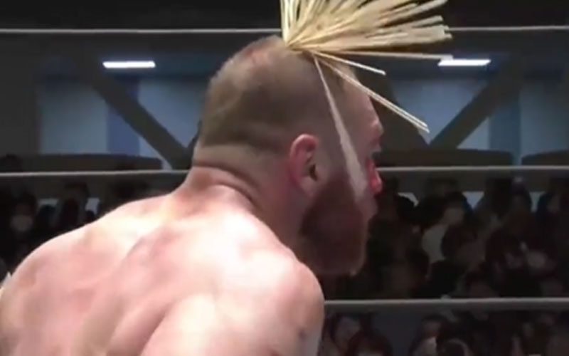 Jon Moxley Gets Skewered In Brutal Spot During NJPW Match