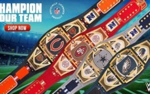 WWE Debuts Legacy Championship Belts in NFL Collaboration