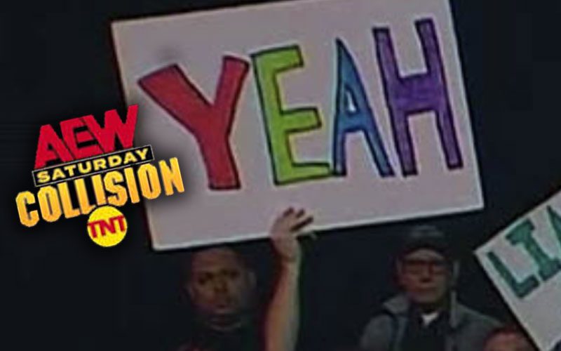 AEW Shows LA Knight Sign In Crowd During Collision