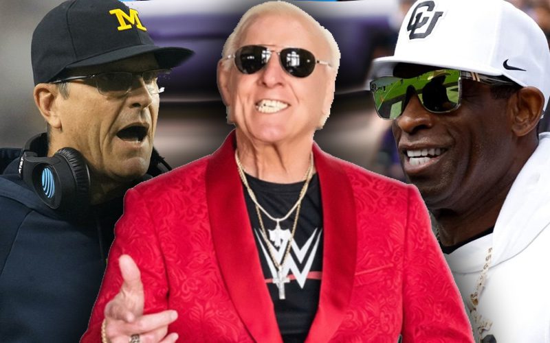 Ric Flair Supports Coaches Deion Sanders & Jim Harbaugh for National Glory
