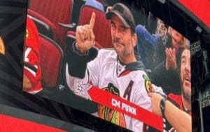 CM Punk Steals the Spotlight at Blackhawks Game with Big Screen Appearance