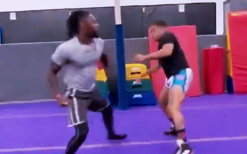 Swerve Strickland’s Finisher Floors ‘Black Panther’ Stunt Double During Training Session