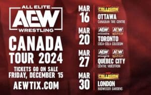 AEW's Canadian Tour Dates & Locations Confirmed for 2024