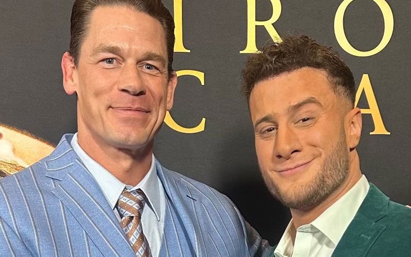 MJF and John Cena Share a Red Carpet Moment at ‘The Iron Claw’ Event