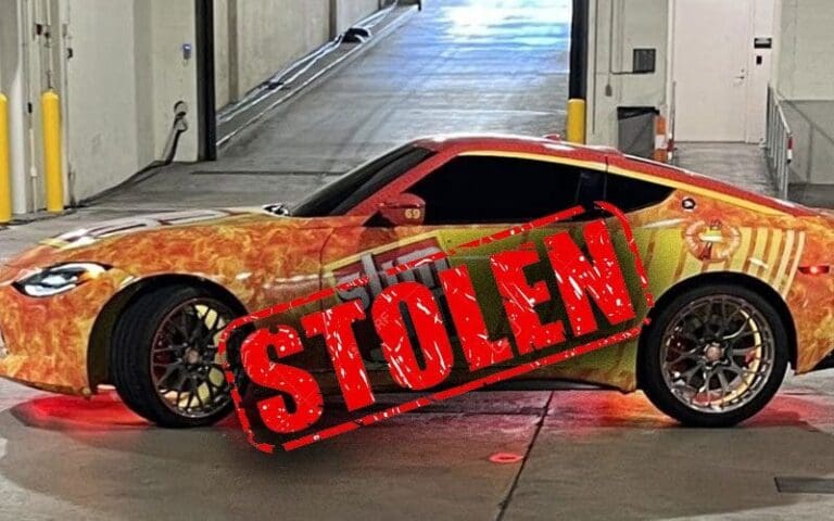 WWE Slim Jim Custom Nissan Z Car Stolen