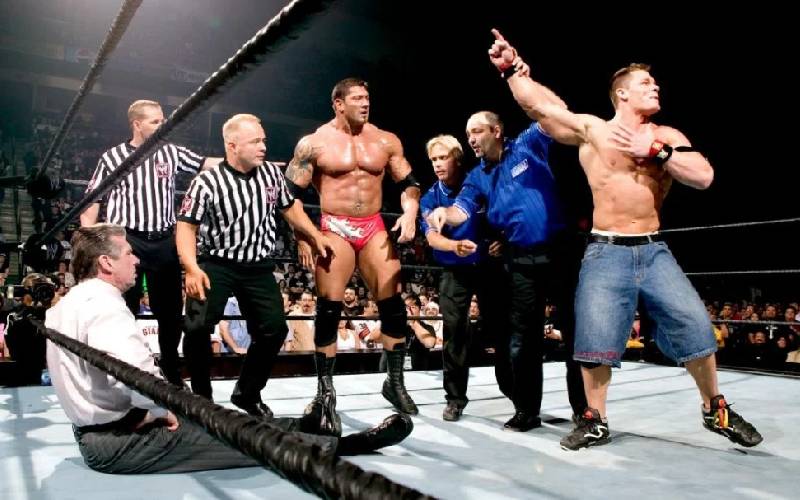 John Cena Explains What Happened After His Botched Elimination Spot With Batista from 2005 Royal Rumble