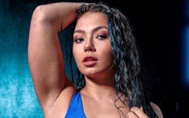Skye Blue Shines in Blue One-Piece Swimsuit Snapshot