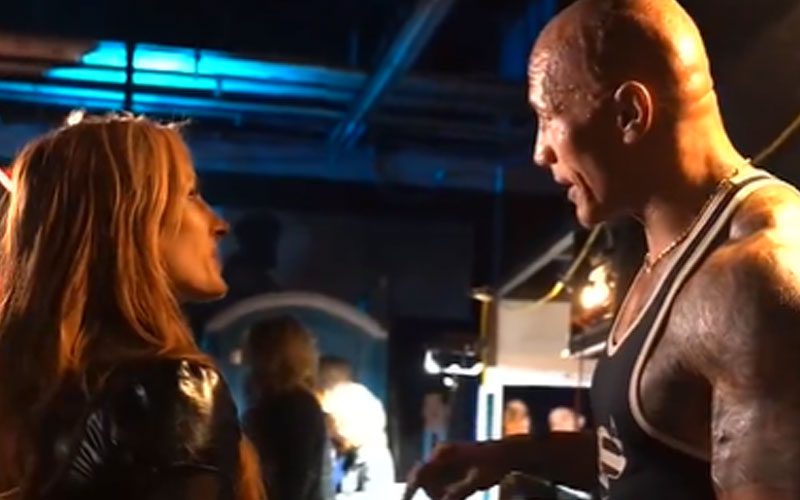 The Rock and Becky Lynch Share Special Moment Backstage After 1/1 WWE RAW