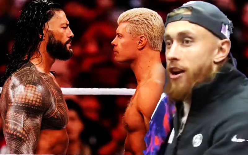 George Kittle Backs The Rock as Referee in Cody Rhodes vs. Roman Reigns Match
