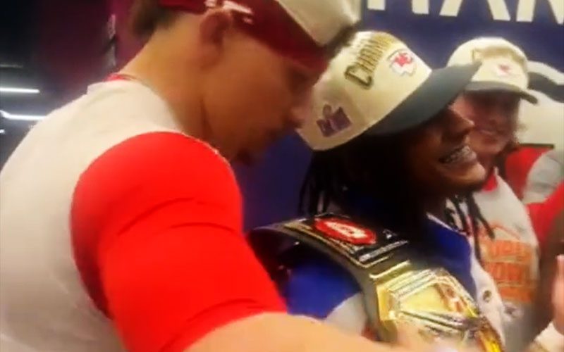 Kansas City Chiefs Celebrate with WWE Title After Super Bowl LVIII Victory