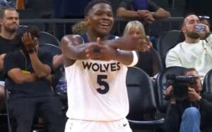 Anthony Edwards Performs DX Chop During Wolves Games Against The Suns