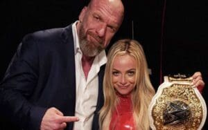 Triple H Does Signature Pose with Liv Morgan After Title Win at 2024 WWE King and Queen of The Ring