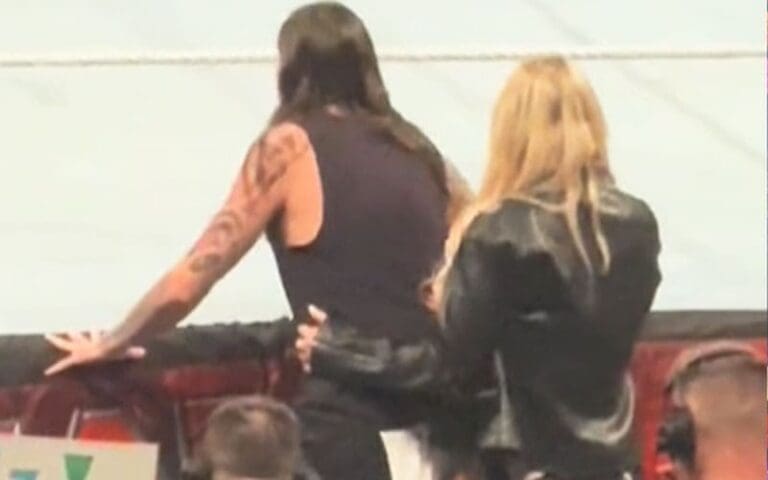 Dominik Mysterio and Liv Morgan Emerge from the Ring During 8/5 WWE RAW Segment in Unseen Footage